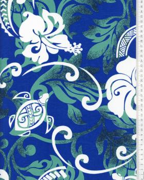 Polynesian fabric ANAE Blue - Tissushop